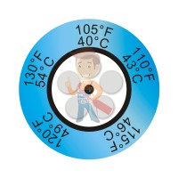 Термоиндикатор обратимый многоразовый Hallcrest Tempsafe - Термоиндикаторная наклейка Thermax 5 Clock