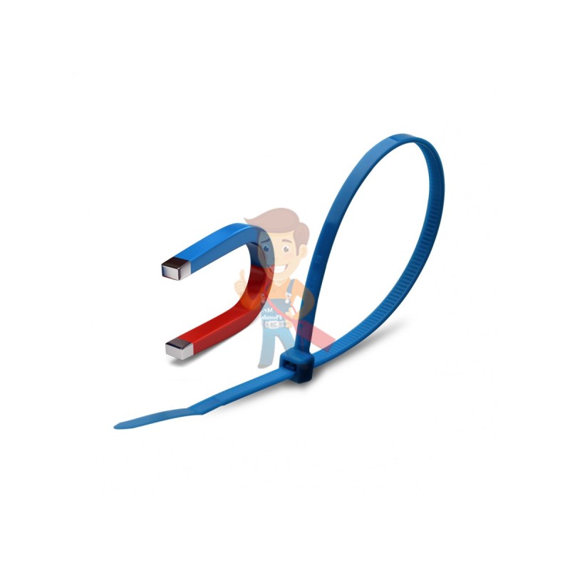 Стяжки кабельные КСС "Magnetic" 5х370 (син) (100 шт)