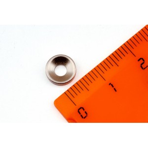 Неодимовый магнит диск 8х2 мм с зенковкой 3/6 мм, N35