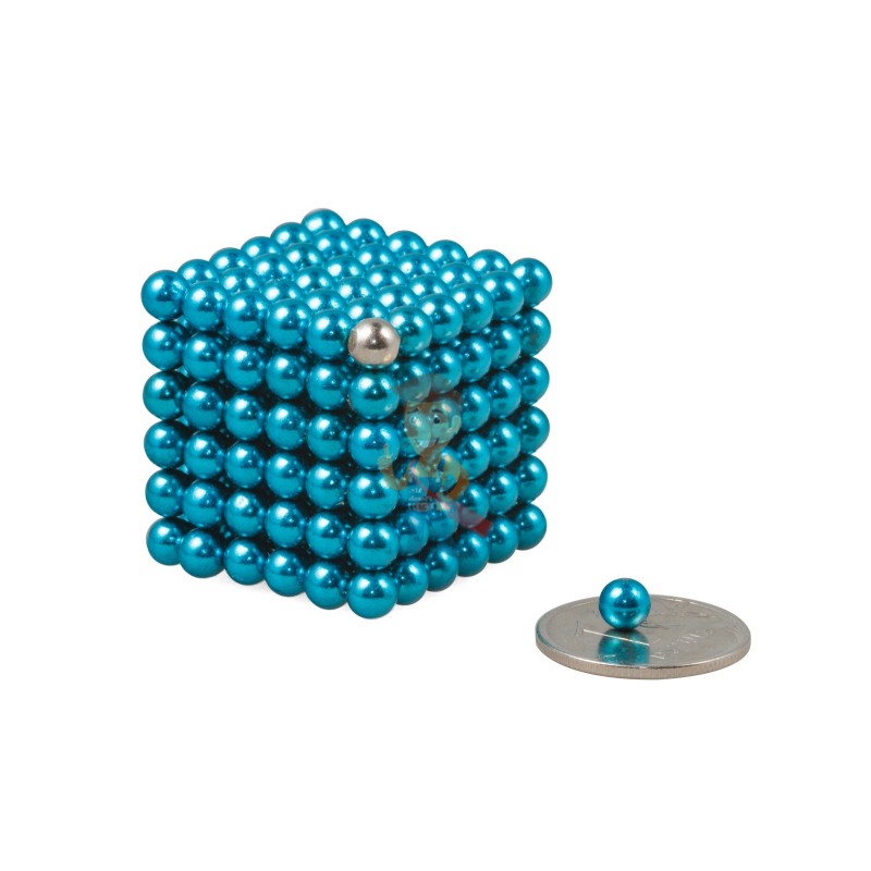 Forceberg Cube - куб из магнитных шариков 5 мм, бирюзовый, 216 элементов - фото 1