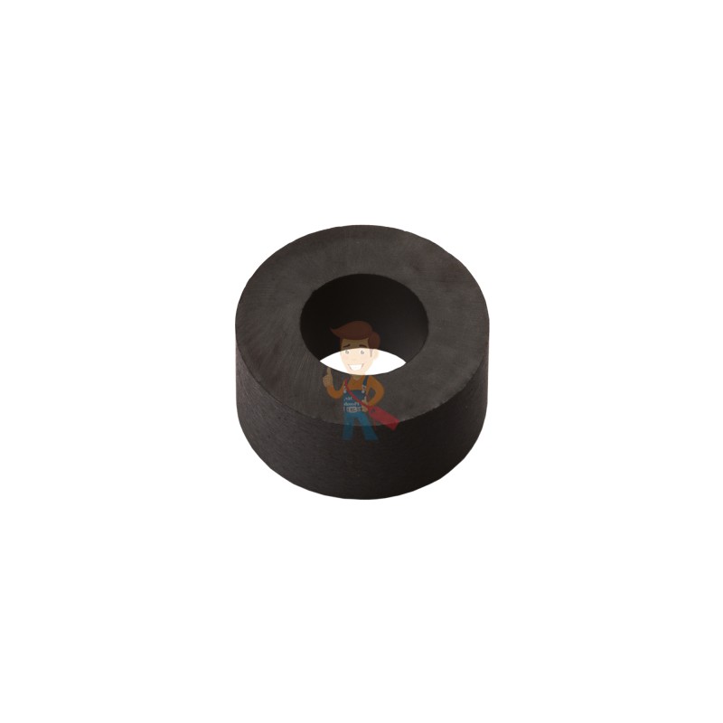 Ферритовый магнит кольцо 20х10х10 мм, 8 шт, Forceberg - фото 1