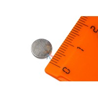 Неодимовый магнит диск 10х8,3 мм, N35 - Неодимовый магнит диск 8х1 мм