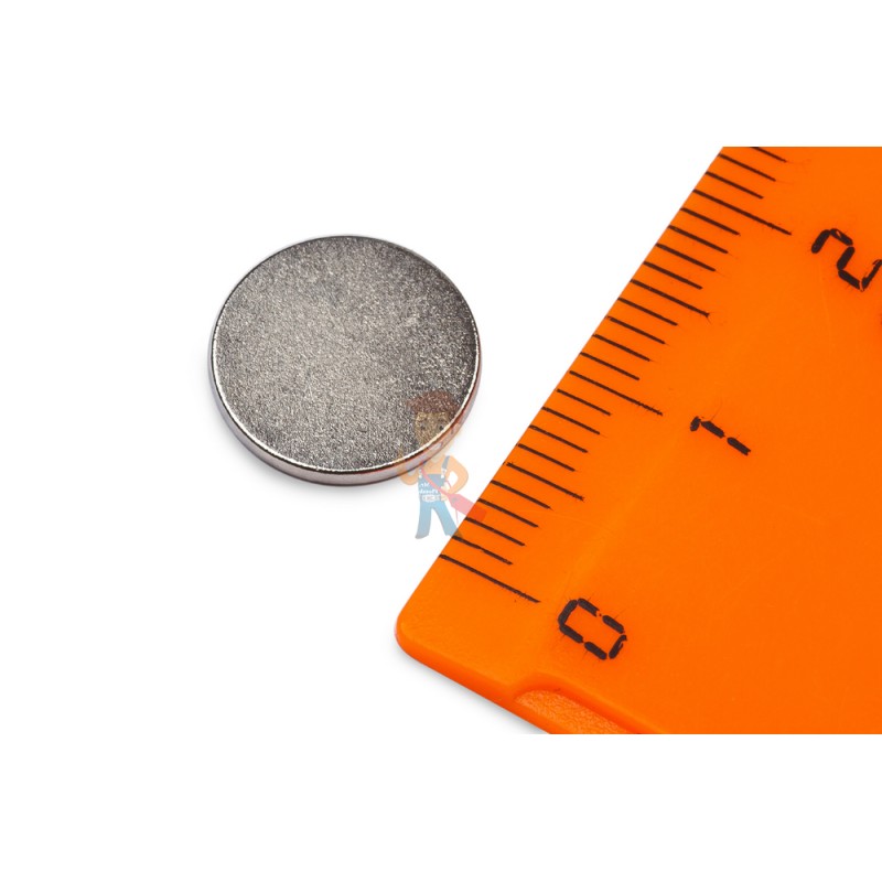 Неодимовый магнит диск 12х1.5 мм, N52 - фото 3
