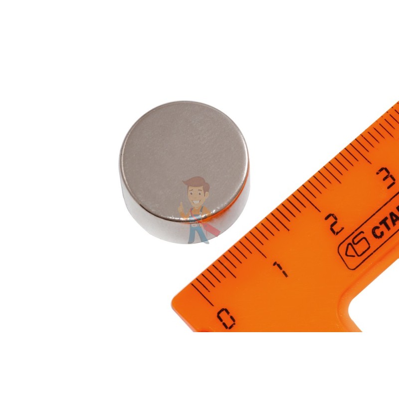 Неодимовый магнит диск 19.5х10 мм, N52 - фото 1