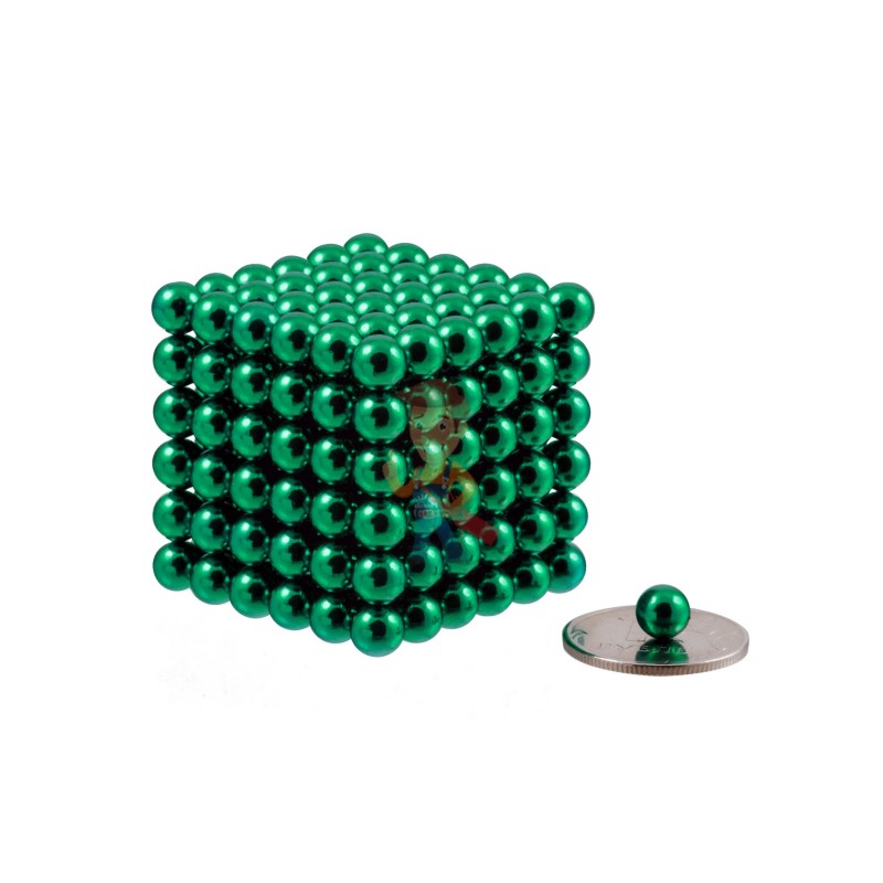 Forceberg Cube - куб из магнитных шариков 6 мм, зеленый, 216 элементов - фото 1