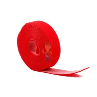 Многоразовые нейлоновые цветные хомуты-липучки Forceberg Home&DIY 150х12 для стяжки и подвязки, 10шт - Многоразовая нейлоновая лента-липучка Forceberg Home & DIY 25 мм для стяжки и подвязки, красная, 5 м