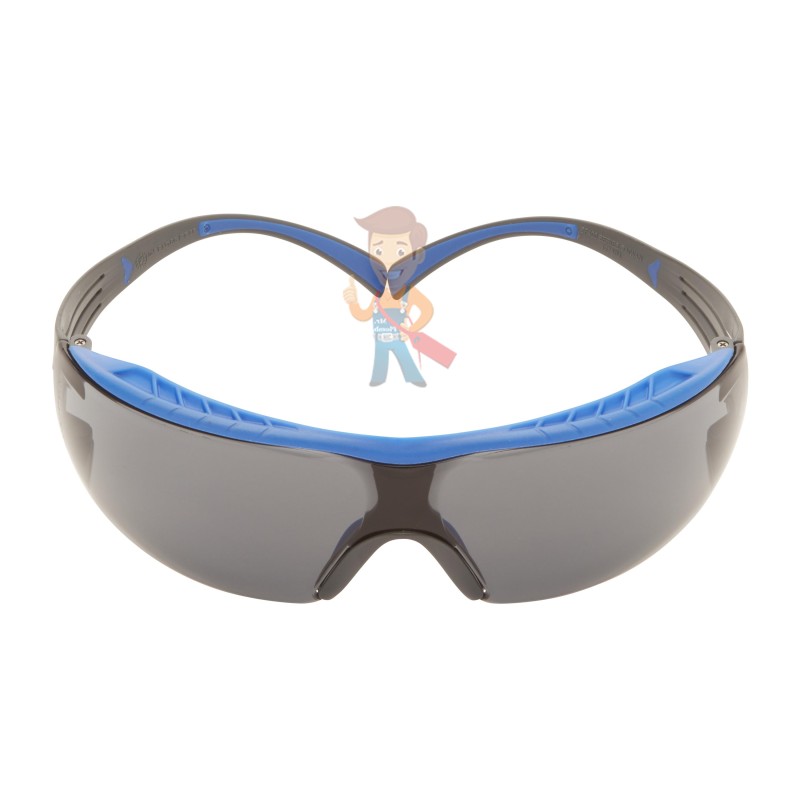 Очки открытые защитные с покрытием Scotchgard™ Anti-Fog (K&N), цвет линз серый, серо-голубые дужки - фото 2