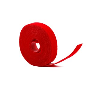 Многоразовая нейлоновая лента-липучка Forceberg Home & DIY 20 мм для стяжки и подвязки, красная, 5 м