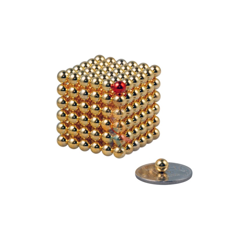 Forceberg Cube - куб из магнитных шариков 5 мм, золотой, 216 элементов - фото 1