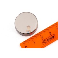 Неодимовый магнит диск 17х3 мм с зенковкой 4.5/9.46 мм, N35 - Неодимовый магнит диск 25х10 мм