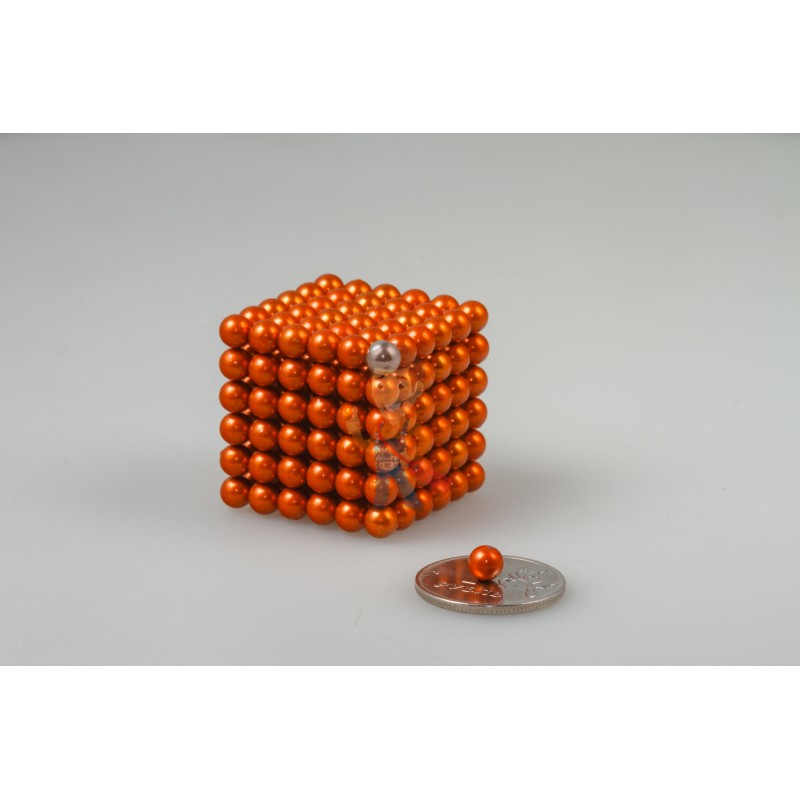 Forceberg Cube - куб из магнитных шариков 5 мм, оранжевый, 216 элементов - фото 1