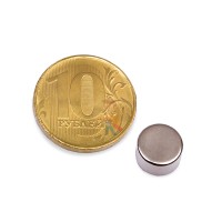 Неодимовый магнит - диск 20х5мм, 2шт, Forceberg - Неодимовый магнит диск 8х4 мм