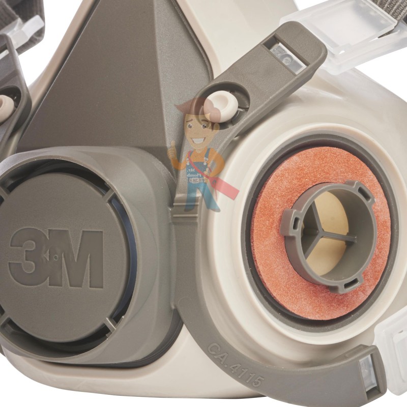 Полумаска серии 3M™ 6000, размер - средний (M) - фото 7