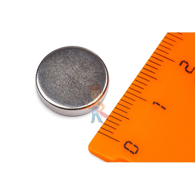 Неодимовый магнит диск 14х3 мм, 10 шт, Forceberg - фото 2