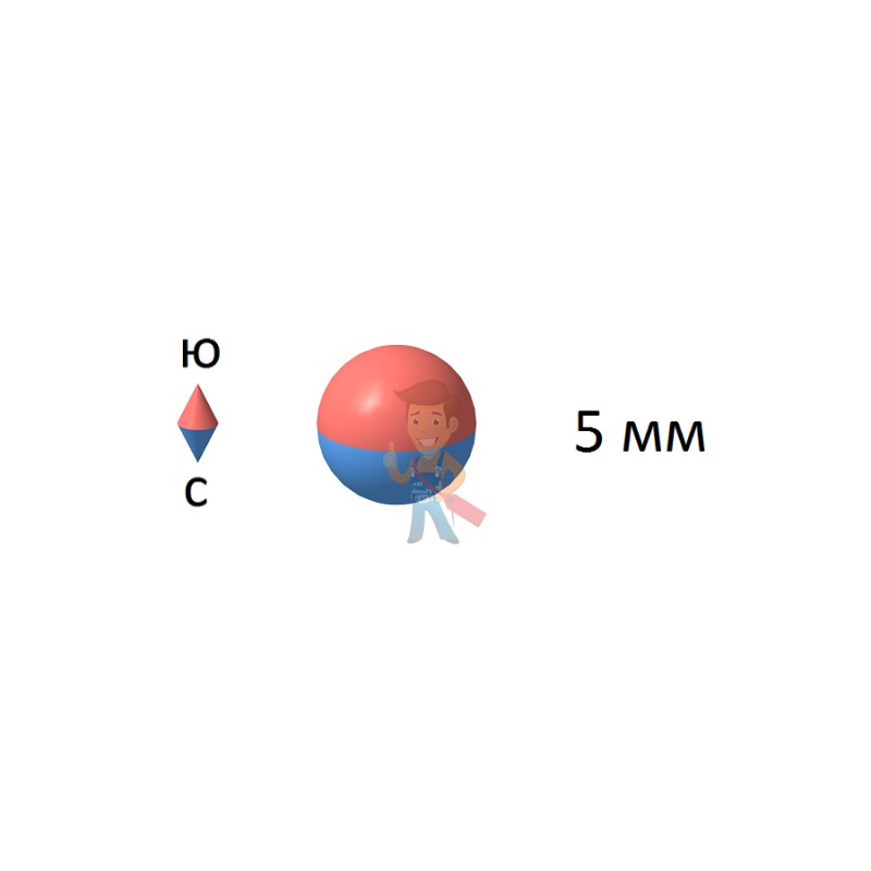 Неодимовый магнит шар 5 мм, оранжевый - фото 5