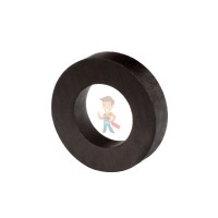 Ферритовый магнит диск 20х3 мм с клеевым слоем, 10 шт, Forceberg - Ферритовый магнит кольцо 22х12х5 мм