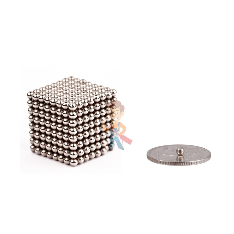 Forceberg Cube - куб из магнитных шариков 2,5 мм, стальной, 512 элементов - фото 1