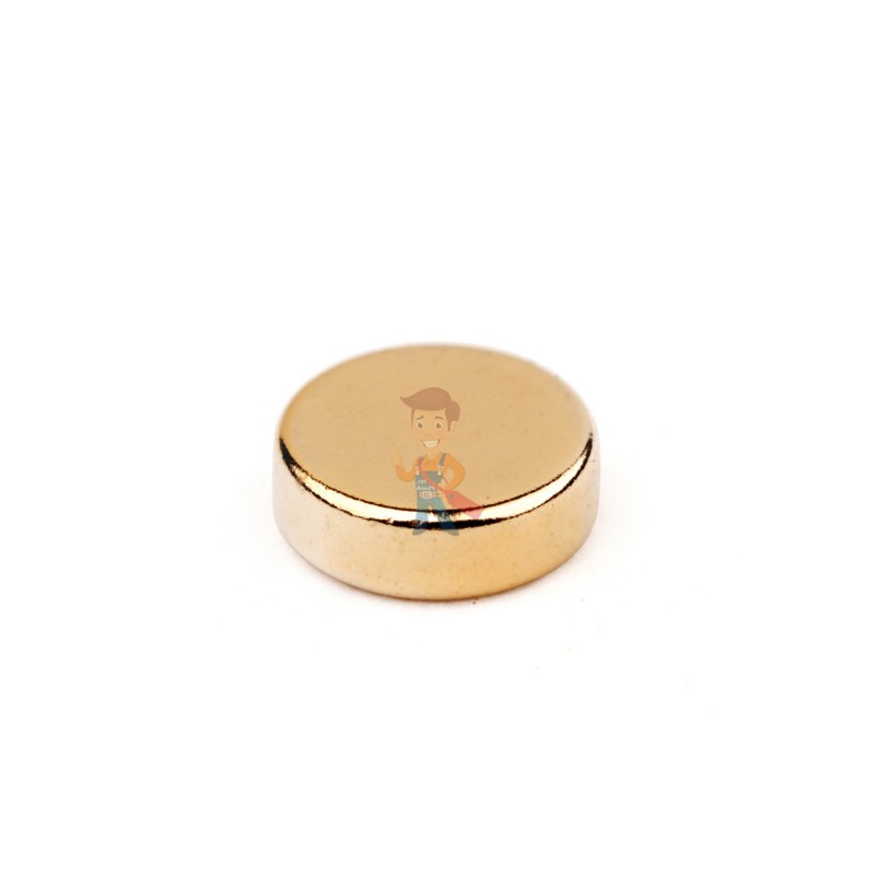 Неодимовый магнит диск 6х2 мм, золотой, 30шт, Forceberg - фото 2