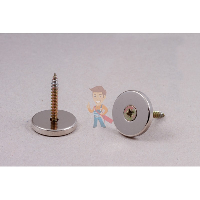Неодимовый магнит диск Forceberg 30х5 мм с зенковкой 5/10, 4 шт - фото 6