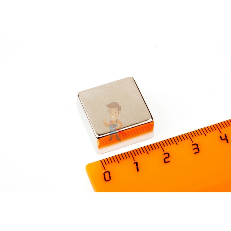 Неодимовый магнит прямоугольник 20х20х10 мм - фото 4
