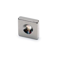 Неодимовый магнит кольцо 100х70х40 мм - Неодимовый магнит прямоугольник 12х12х3 мм, N33SH, с зенковкой