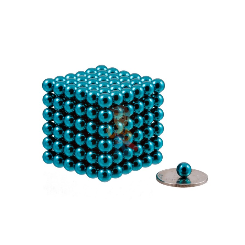 Forceberg Cube - куб из магнитных шариков 6 мм, бирюзовый, 216 элементов - фото 1