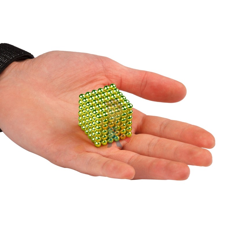 Forceberg Cube - куб из магнитных шариков 6 мм, оливковый, 216 элементов - фото 2