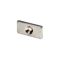 Неодимовый магнит диск 25х3 мм - Неодимовый магнит прямоугольник 25х12х3 мм с зенковкой 3/7 мм
