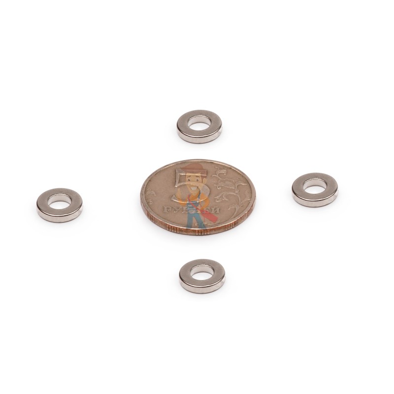 Неодимовый магнит - кольцо 10х5х2мм, 20шт, Forceberg - фото 3