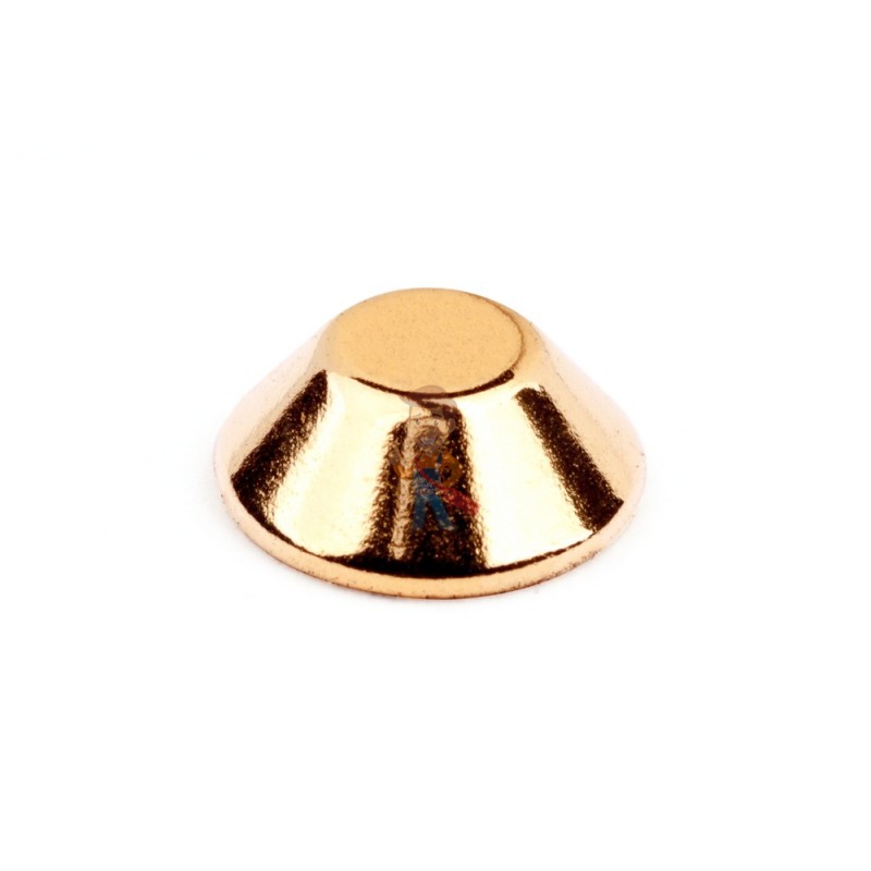 Неодимовый магнит конус 10/5х4 мм, золотой - фото 1