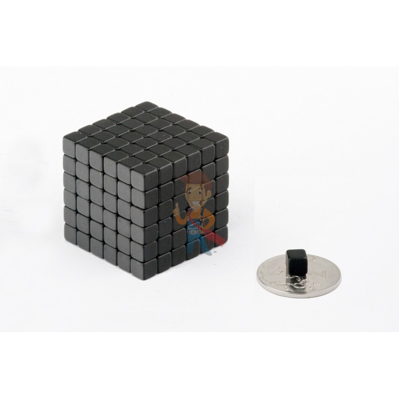 Forceberg TetraCube - куб из магнитных кубиков 5 мм, черный, 216 элементов  - фото 2