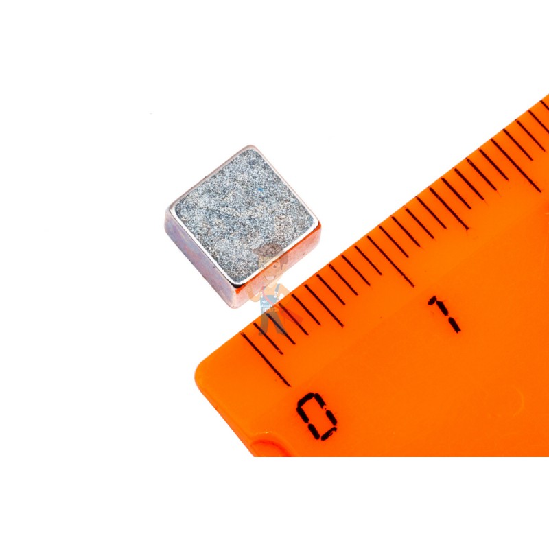 Неодимовый магнит прямоугольник 7х7х4.5 мм, N30SH - фото 1