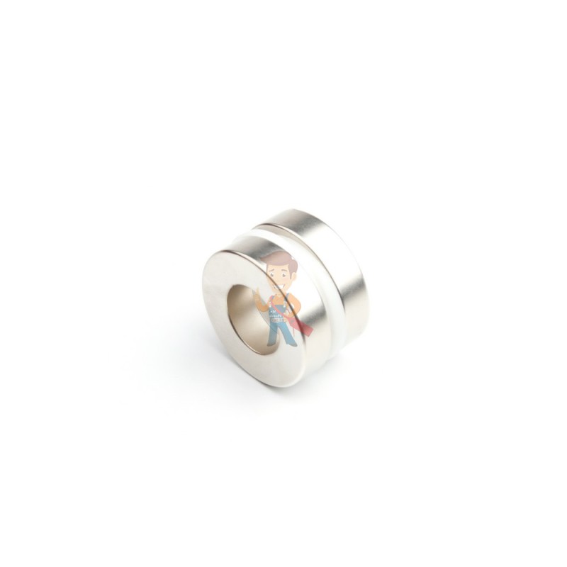 Неодимовый магнит кольцо 20х10х5 мм, N35 - фото 2