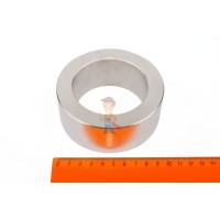 Неодимовый магнит прямоугольник 40х20х2 мм - Неодимовый магнит кольцо 100х70х40 мм