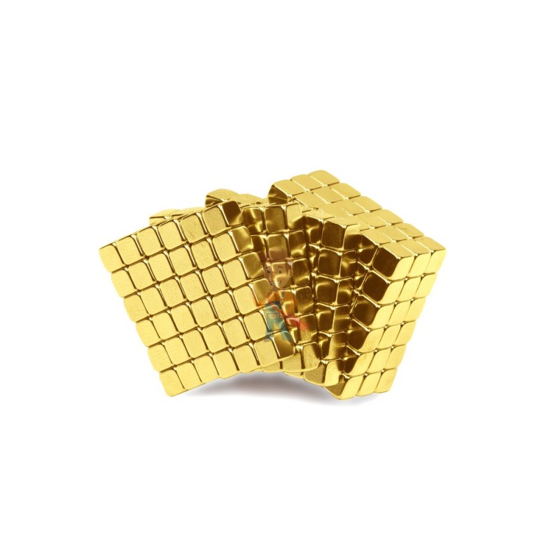 Forceberg TetraCube - куб из магнитных кубиков 6 мм, золотой, 216 элементов  - фото 1