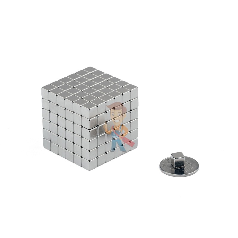 Forceberg TetraCube - куб из магнитных кубиков 6 мм, стальной, 216 элементов  - фото 2