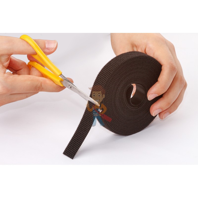 Многоразовая нейлоновая лента-липучка Forceberg Home & DIY 16 мм для стяжки и подвязки, черная, 5 м - фото 2