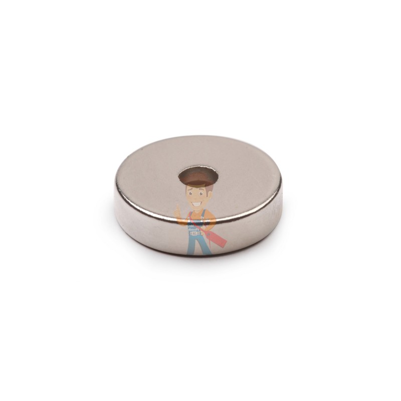 Неодимовый магнит диск Forceberg 20х5 мм с зенковкой 4.5/10, 10 шт - фото 3