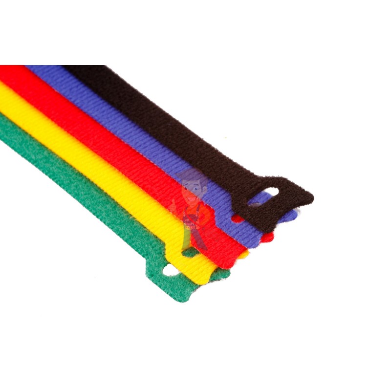 Многоразовые нейлоновые цветные хомуты-липучки Forceberg Home&DIY 150х12 для стяжки и подвязки, 5 шт - фото 1