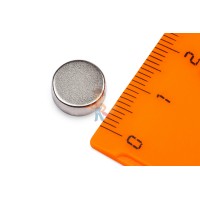 Неодимовый магнит диск 5х3 мм, диаметральное, N35 - Неодимовый магнит диск 10х4 мм