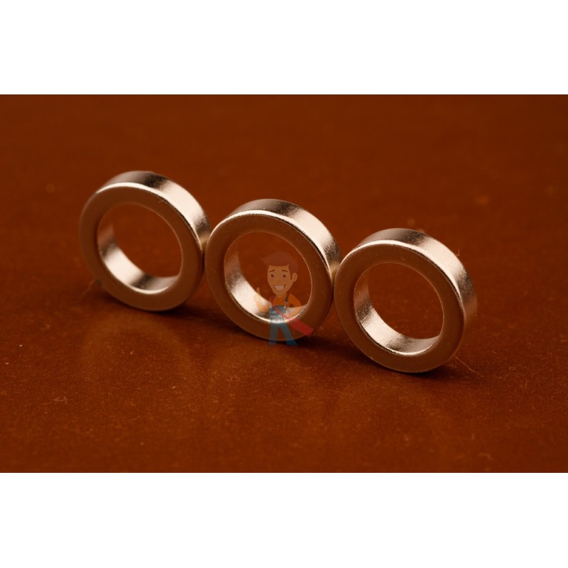 Неодимовый магнит кольцо 12х8х3 мм, N35 - фото 5