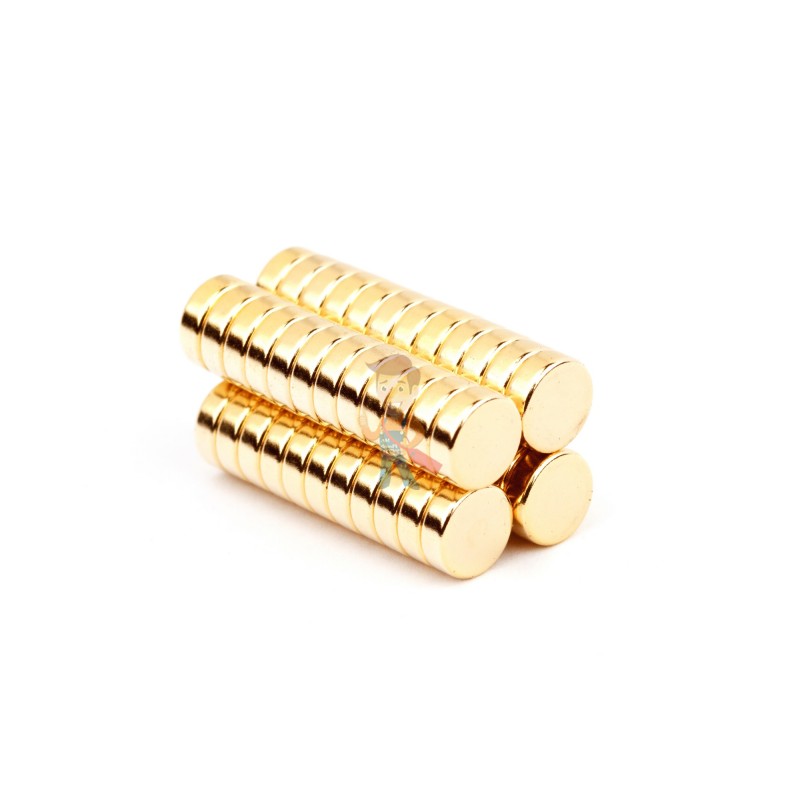 Неодимовый магнит диск 6х2 мм, золотой, 30шт, Forceberg - фото 3