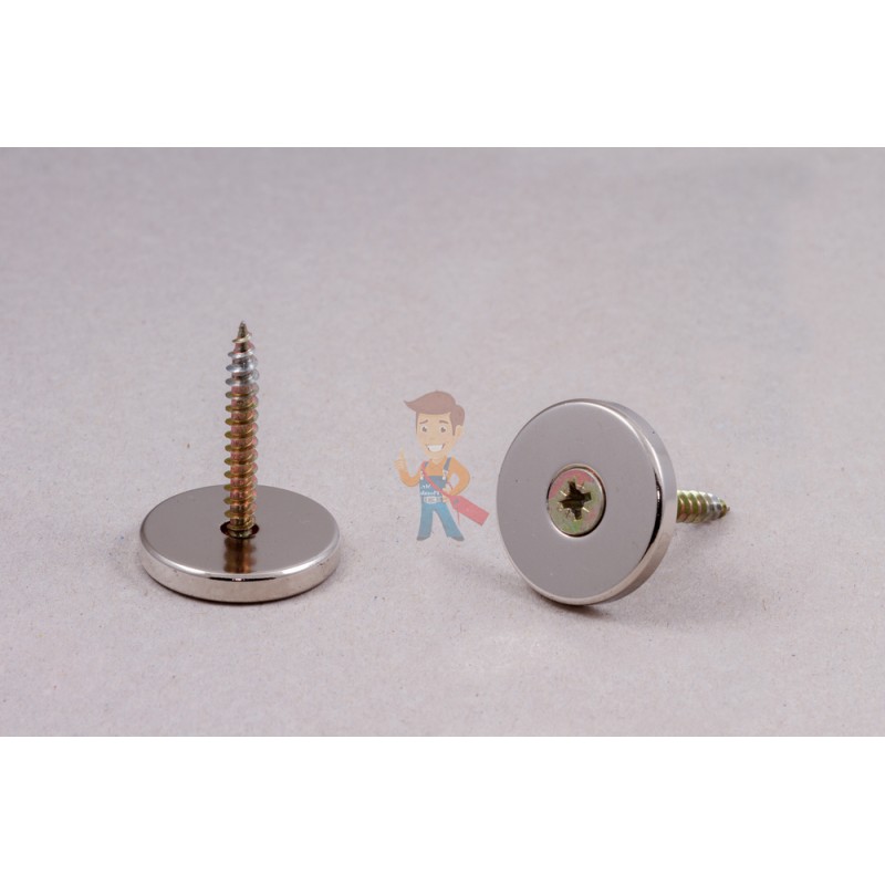 Неодимовый магнит диск 30х5 мм с зенковкой 5.5/10.5 мм - фото 4