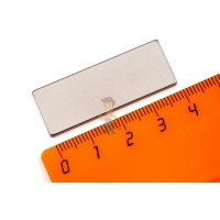 Неодимовый магнит пруток 4х10 мм, цинк - Неодимовый магнит прямоугольник 40х15х2 мм, N33