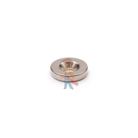 Неодимовый магнит прямоугольник 25,4х12,5х9,3 мм, N42H - Неодимовый магнит диск 15х3 мм с зенковкой 4.5/7.5 мм