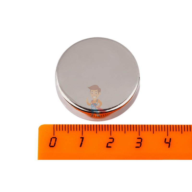 Неодимовый магнит диск 30х8 мм - фото 1