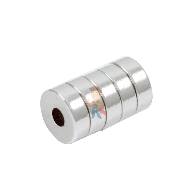 Неодимовый магнит кольцо 6х2х2 мм, N40SH - фото 3
