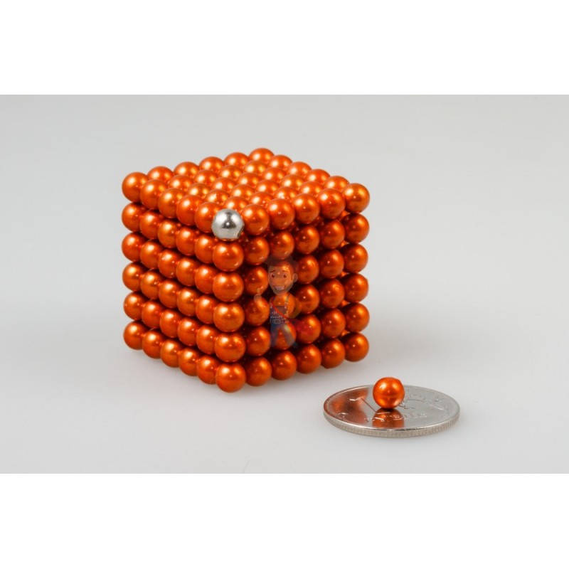 Неодимовый магнит шар 5 мм, оранжевый - фото 3