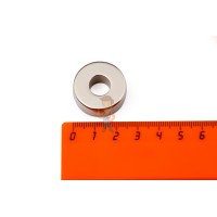 Неодимовый магнит пруток 5х25 мм, N35 - Неодимовый магнит кольцо 25х10х10 мм, N35