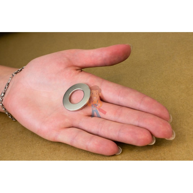 Неодимовый магнит кольцо 30х16х2 мм, N35 - фото 3